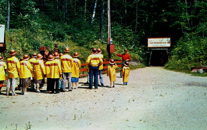 Iron Mountain Iron Mine - Old Postcard View (newer photo)